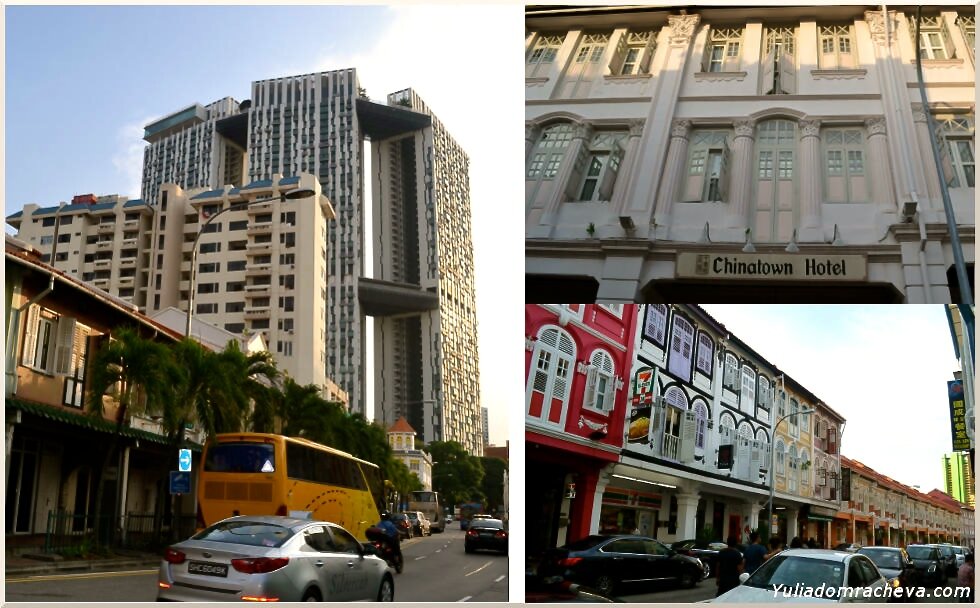 Староанглийские и новые постройки в Сингапуре
